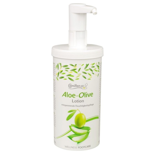 Lotion Aloe, Olive, Camillen 60, Feuchtigkeitspflege Wellness Foot Care mit Aloe Vera und Olivenöl,